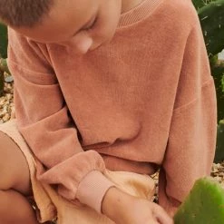 Liilu Organic Cotton Terry Sweatshirt - Toast SALE