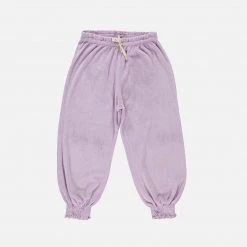 Liilu Organic Cotton Terry Smocked Pants - Lavender