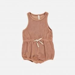 Liilu SALE Organic Cotton Terry Keno Romper - Toast