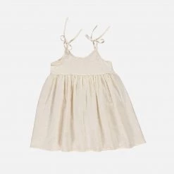 Liilu Organic Cotton Embroidered Louisa Dress - Ecru SALE