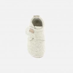 Living Kitzbühel Undyed Boiled Wool Slipper Shoe - Natural White Shoes