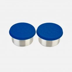 LunchBots Home & Baby Care Stainless Steel Large Condiment Container - Blue - Set Of 2