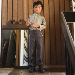 Mabo Cotton Canvas Remy Trousers - Charcoal