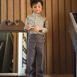 Mabo Cotton Canvas Remy Trousers - Charcoal