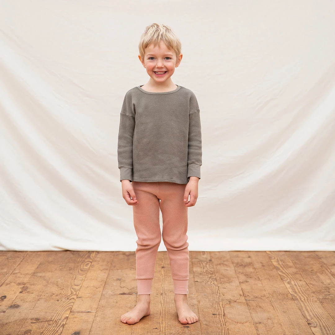 Matona Cotton & Linen Organic Cotton Waffle Pants - Terracotta 3 Matona Cotton & Linen Organic Cotton Waffle Pants - Terracotta