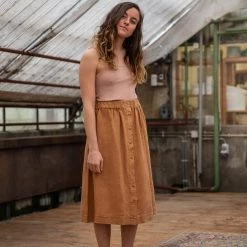 Matona Women's Linen Elsa Skirt - Hazel SALE