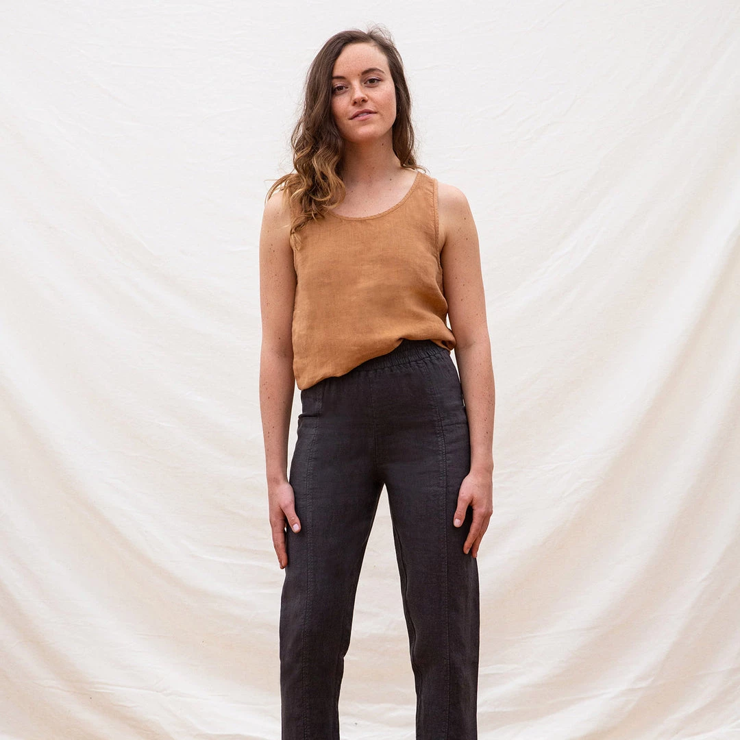 Matona Women's Linen Rosa Tank Top - Hazel 4 Matona Women's Linen Rosa Tank Top - Hazel