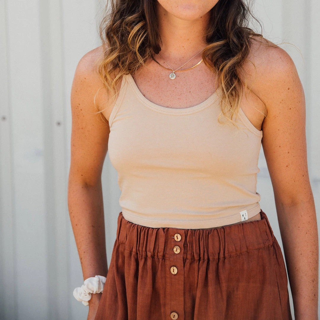 Matona Women's Linen Elsa Skirt - Sienna 9 Matona Women's Linen Elsa Skirt - Sienna