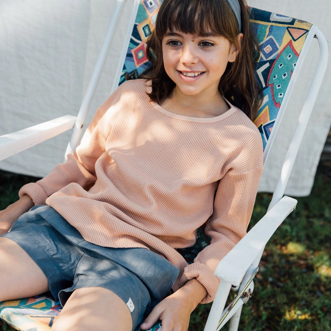 Matona Organic Cotton Waffle LS Top - Terracotta Cotton & Linen 9 Matona Organic Cotton Waffle LS Top - Terracotta Cotton & Linen