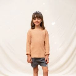 Matona Organic Cotton Waffle LS Top - Terracotta Cotton & Linen 19 Matona Organic Cotton Waffle LS Top - Terracotta Cotton & Linen