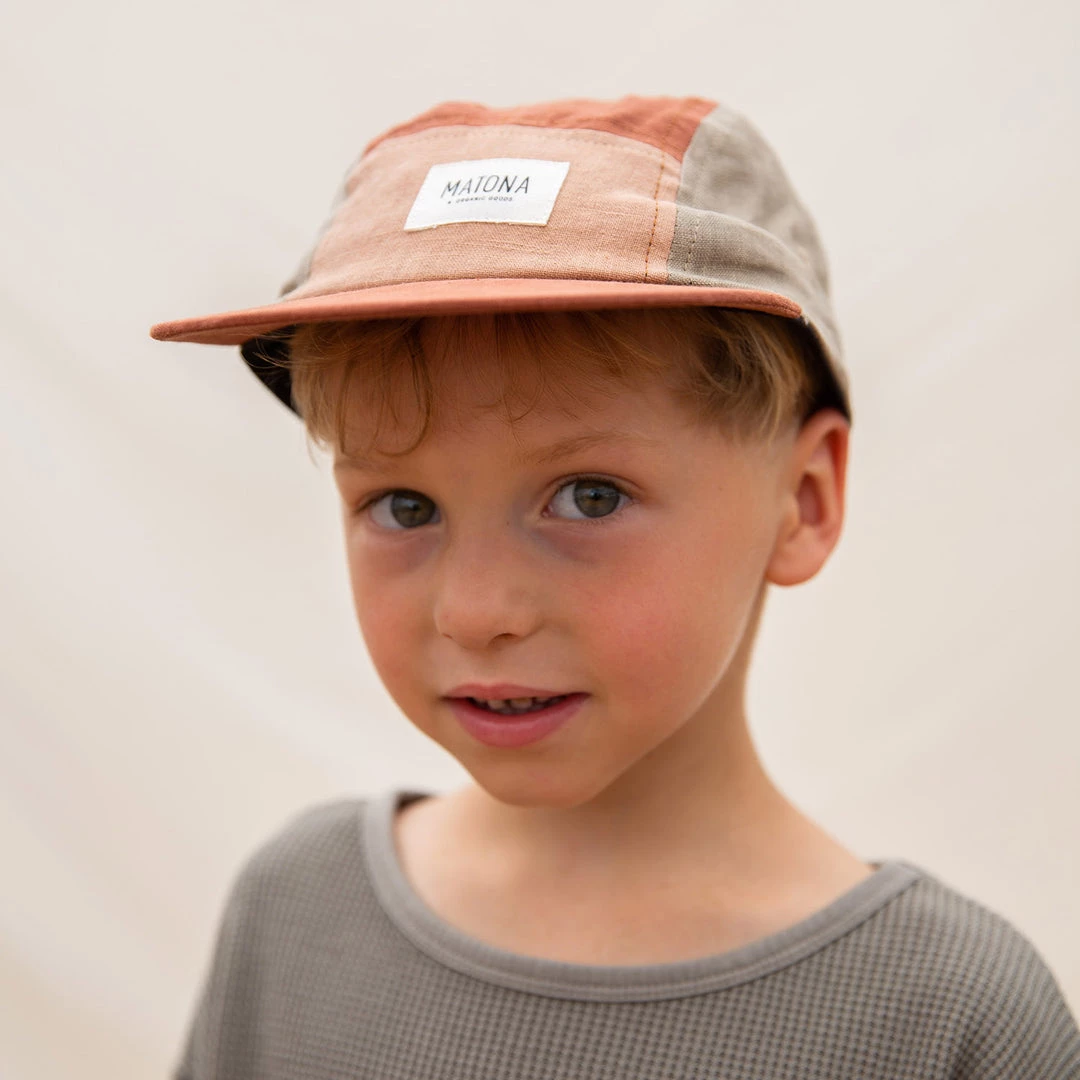 Matona SALE Linen Cap - Hazel/Sienna 3 Matona SALE Linen Cap - Hazel/Sienna