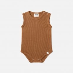 Matona Organic Cotton Waffle Leo Body - Toffee