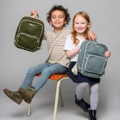 Organic Cotton Mela II Mini Backpack - Olive Green