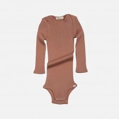 Minimalisma Silk/Cotton Rib Bono LS Body - Nougat SALE