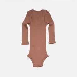 Minimalisma Silk/Cotton Rib Bono LS Body - Nougat SALE