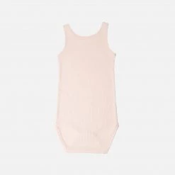 Minimalisma Organic Cotton Rib Sleeveless Rap Body - Powder