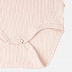 Minimalisma Organic Cotton Rib Sleeveless Rap Body - Powder