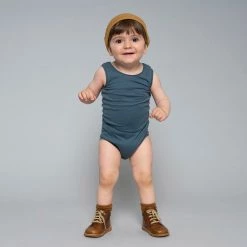 Minimalisma Organic Cotton Sleeveless Nap Body - Deep Ocean