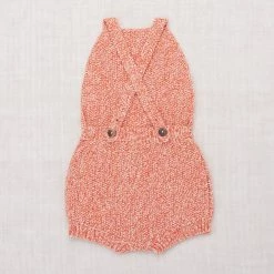 Misha & Puff Pima Cotton Cottonseed Starfish Sunsuit - Melon Cotton & Linen