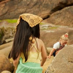 Misha & Puff Hand Crochet Pima Cotton Kerchief - Root Cotton & Linen