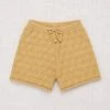 Misha & Puff Cotton & Linen Pima Cotton Block Stitch Boxer Shorts - Root