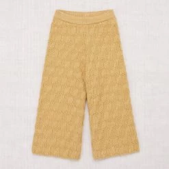 Misha & Puff Pima Cotton Block Stitch Wide Pants - Root Cotton & Linen