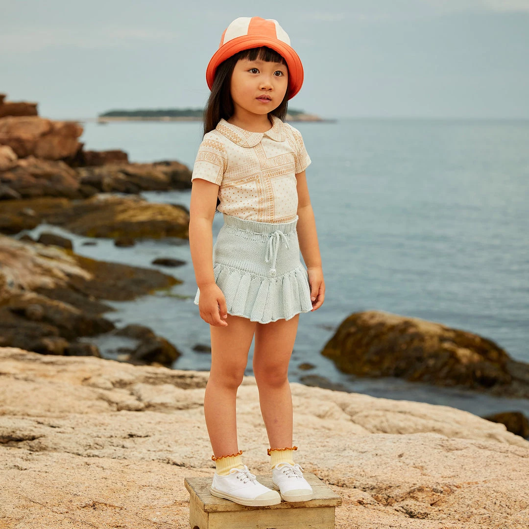 Misha & Puff Cotton & Linen Hand Knit Pima Cotton Skating Pond Skirt - Steel Blue 4 Misha & Puff Cotton & Linen Hand Knit Pima Cotton Skating Pond Skirt - Steel Blue