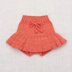 Misha & Puff Cotton & Linen Hand Knit Pima Cotton Skating Pond Skirt - Melon