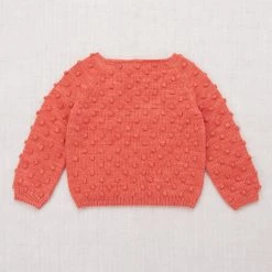 Misha & Puff Hand Knit Pima Cotton Summer Popcorn Sweater - Melon