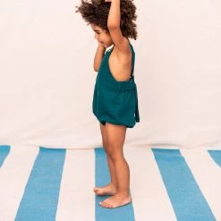 Monkind Organic Cotton/Linen Romper - Ocean 14 Monkind Organic Cotton/Linen Romper - Ocean