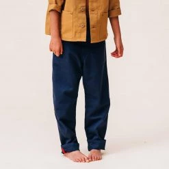 Monty & Co Cotton Utility Trouser - Light Navy Cotton & Linen 13 Monty & Co Cotton Utility Trouser - Light Navy Cotton & Linen