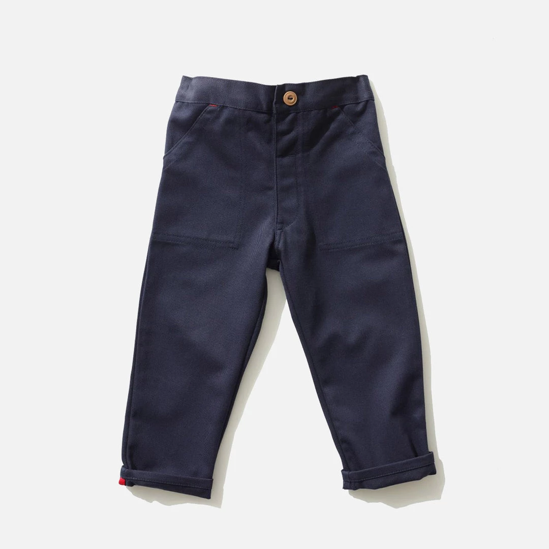Monty & Co Cotton Utility Trouser - Light Navy Cotton & Linen 4 Monty & Co Cotton Utility Trouser - Light Navy Cotton & Linen