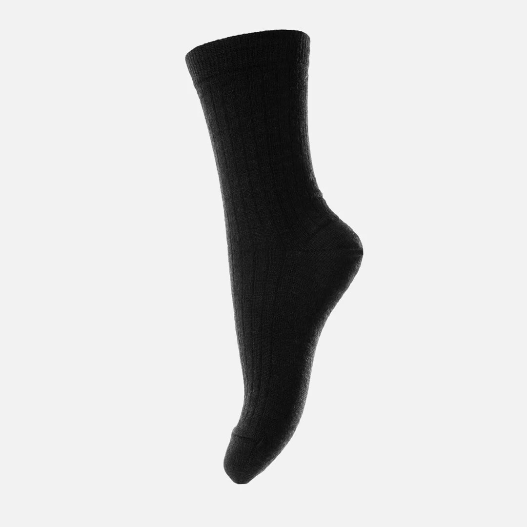 MP Baby Wool Wool Rib Socks - Black 3 MP Baby Wool Wool Rib Socks - Black