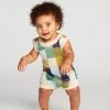 Oeuf Cotton Patchwork Romper - Eggshell SALE