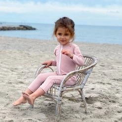 Petit Crabe Swimwear Exclusive Lou UV LS Swim Bodysuit - Rose Nude