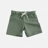 Petit Crabe Alex UV Swim Shorts - Olive Cotton & Linen 1 Petit Crabe Alex UV Swim Shorts - Olive Cotton & Linen