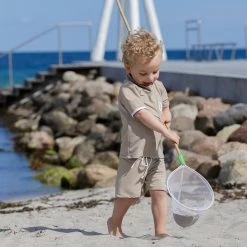 Petit Crabe Cotton & Linen Alex UV Swim Shorts - Cappuccino