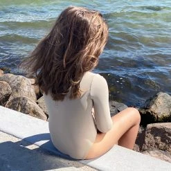 Petit Crabe Beaa UV LS Swimsuit - Cappuccino