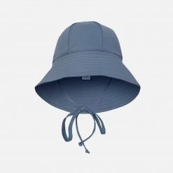 Petit Crabe Cotton & Linen Frey UV Swim Sun Hat - Coal