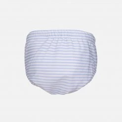 Petit Crabe Swimwear Leo UV Swim Nappy - Blue/White Stripe