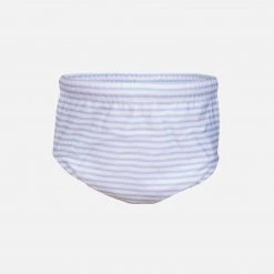 Petit Crabe Swimwear Leo UV Swim Nappy - Blue/White Stripe