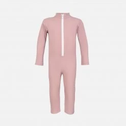 Petit Crabe Swimwear Exclusive Lou UV LS Swim Bodysuit - Rose Nude