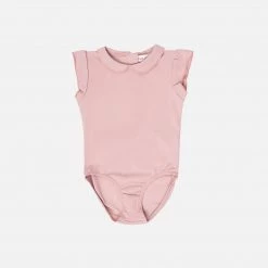 Petit Crabe Swimwear Peter Pan UV SS Collar Swimsuit - Rose Nude