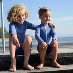 Petit Crabe Cotton & Linen Sydney UV LS Swim Shirt - Nordic 18 Petit Crabe Cotton & Linen Sydney UV LS Swim Shirt - Nordic