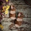 Petit Nord Crossover Scallop Windmill Sandals - Cognac 2 Petit Nord Crossover Scallop Windmill Sandals - Cognac
