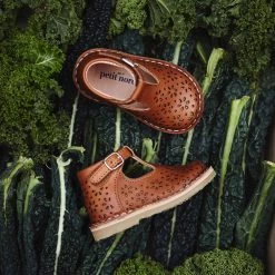 Petit Nord T-Bar Windmill Shoes - Cognac