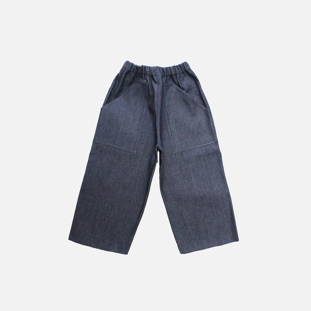 P Denim Cotton & Linen Cotton Denim Wide Jeans - Indigo 3 P Denim Cotton & Linen Cotton Denim Wide Jeans - Indigo