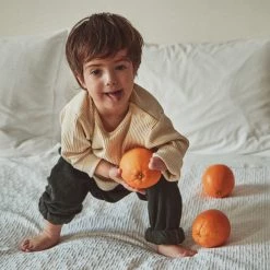 Poudre Organic Cotton & Linen Organic Cotton Velour Cannelle Pants - Forest Green