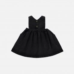 Poudre Organic Cotton & Linen Organic Cotton Denim Mangue Dress - Noir