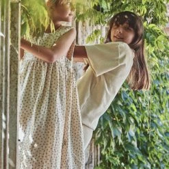 Poudre Organic SALE Organic Cotton Matcha Dress - Fleurs Mimosa